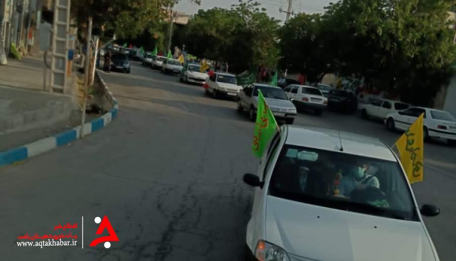 برپایی کاروان خودرویی جشن غدیر در منوجان+تصاویر