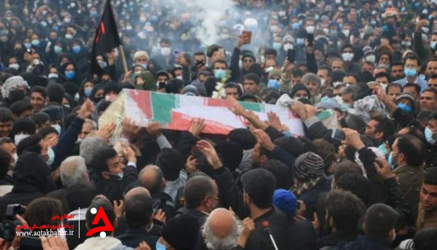 پیکر شهید گمنام در رفسنجان تشییع و به خاک سپرده شد + تصاویر