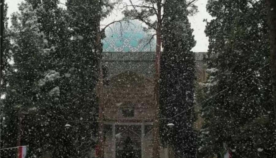 هوای برفی و زمستانی شهرستان ماهان