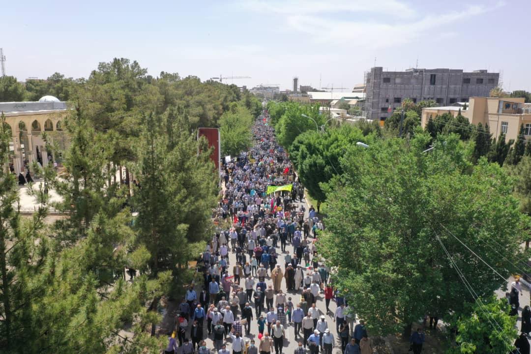 خروش مردم استان کرمان در چهل و چهارمین راه پیمایی روز قدس