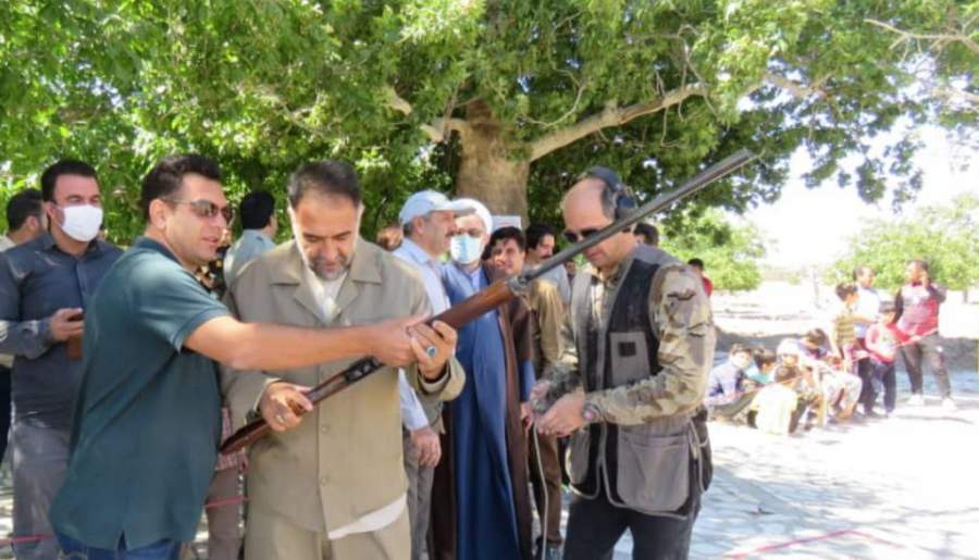 مسابقات استانی تیراندازی به اهداف پروازی در روستای کهنوج رابر برگزار شد