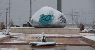 بارش برف بهمن در رفسنجان