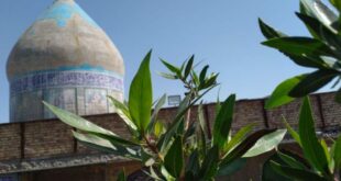 دلربایی گنبد فیروزه‌ای در دل کوه‌های شهرستان قلعه گنج