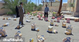توزیع بیش از۲۰۰ بسته معیشتی عیدانه در بخش روداب شهرستان نرماشیر