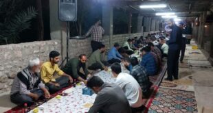 ضیافت افطاری در مزرعه گردشگری حنای شهر شهداد