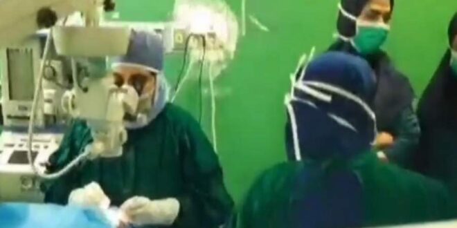اولین عمل جراحی چشم در بیمارستان ولیعصر(عج) انار