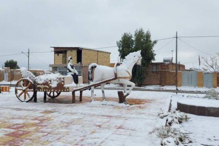 زیبایی بخش «فردوس» با بارش برف