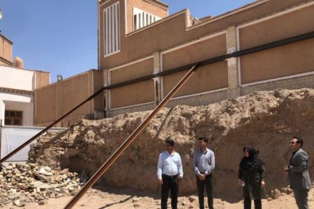 مرحله جدید مرمت بادگیر چپقی سیرجان آغاز شد