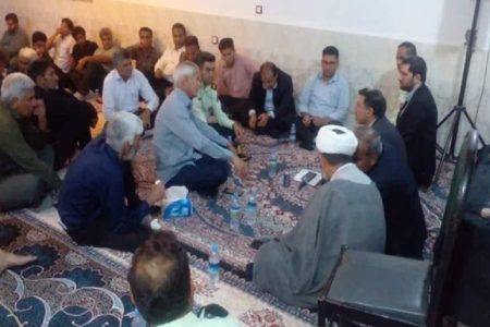 دیدار مردمی مسئولان عنبرآباد با مردم روستای «قائم»