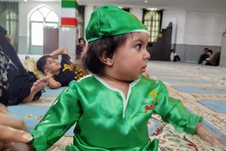 مراسم شیرخوارگان حسینی در قلعه‌گنج برگزار شد