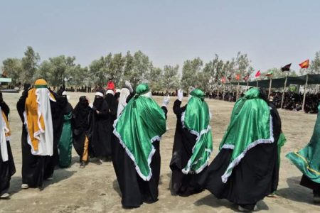 اجرای حرکت نمادین کاروان عاشورا در فاریاب
