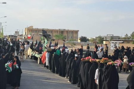 راهپیمایی مردم شهربابک در حمایت از غزه