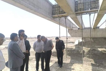پیشرفت ۸۵ درصدی پل دوم بهادرآباد کهنوج