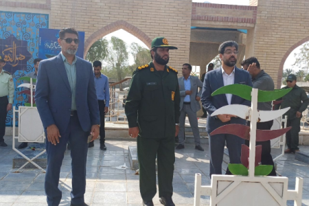 گلزار شهدا کهنوج غبارروبی و عطرافشانی شد