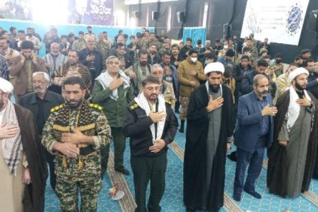 تجدید بیعت بسیجیان بردسیر با نوای «حیدر حیدر»