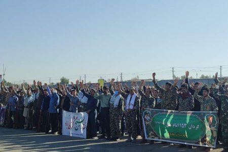 مراسم «اجتماع بزرگ بسیجیان» در کهنوج