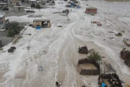 سیلاب در روستای کلات‌مالک قلعه‌گنج