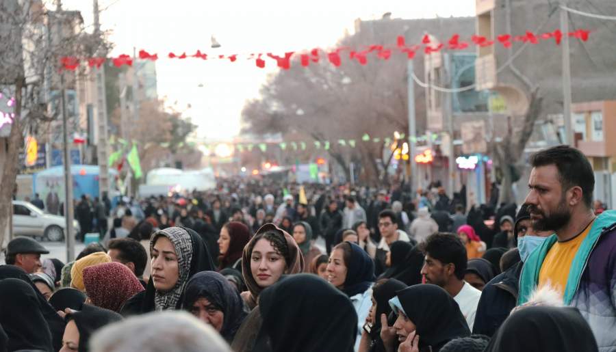 خیابان خامنه‌ای شهربابک میزبان جشن نیمه شعبان