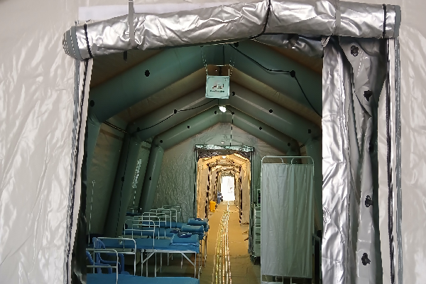 برپایی بزرگترین بیمارستان صحرایی کشور توسط هلالاحمر کرمان